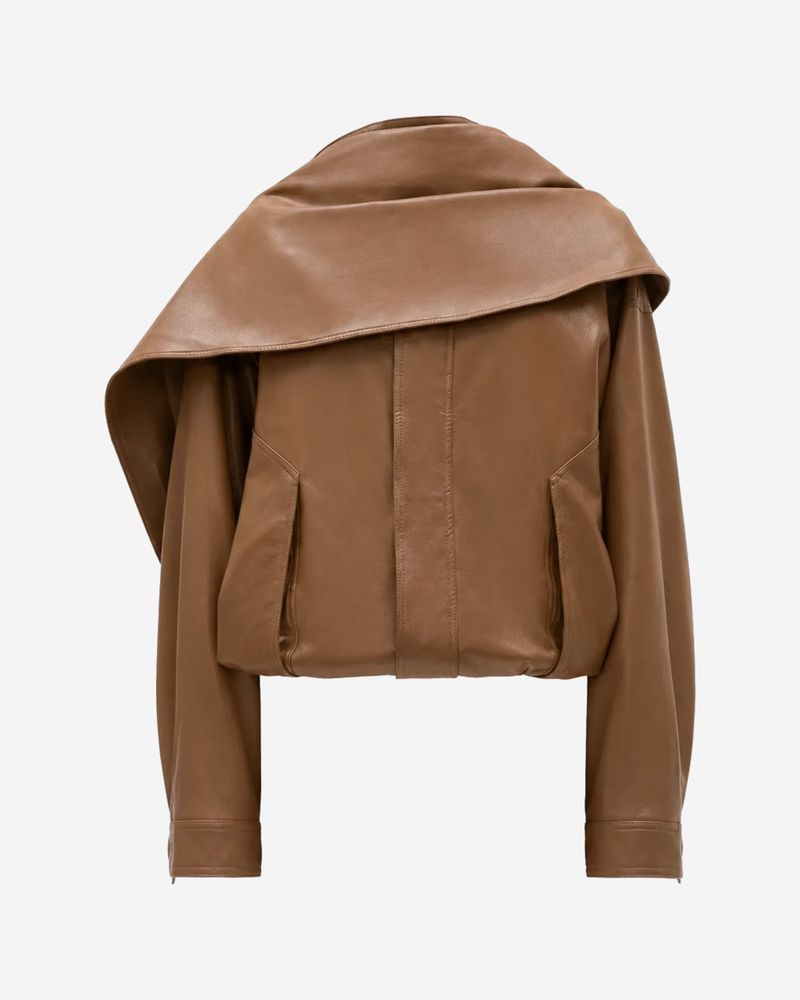 Bayse Cairo Bomber And Cape - Tan