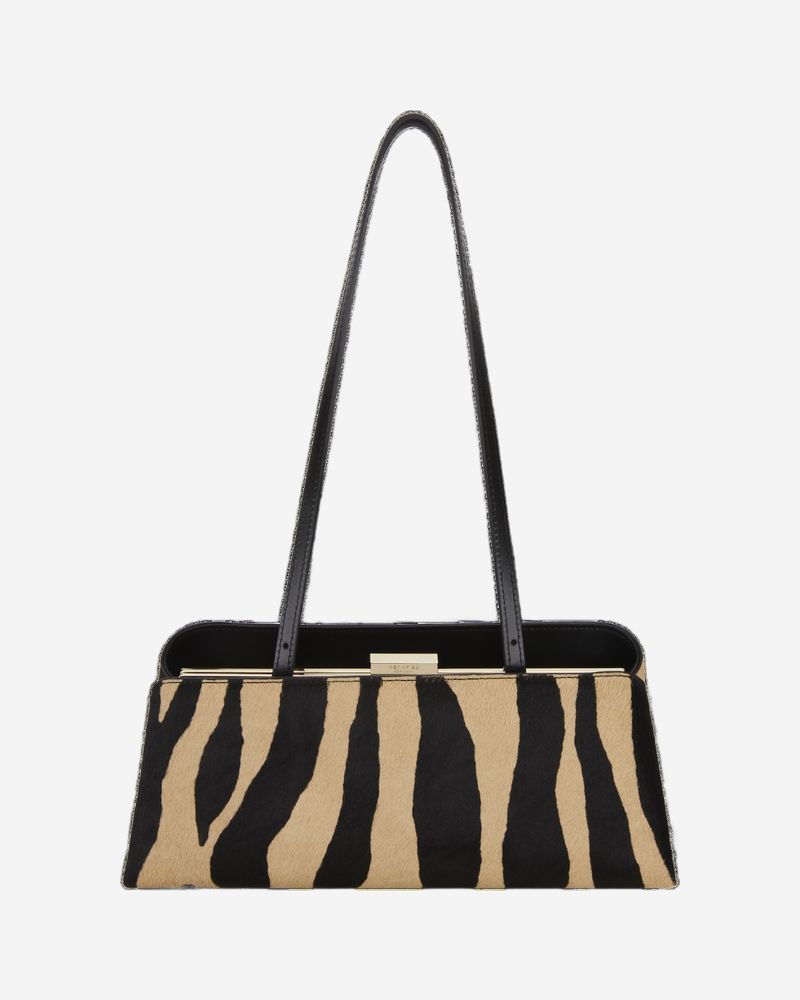 Verafied Zebra Calf Hair éclair Bag