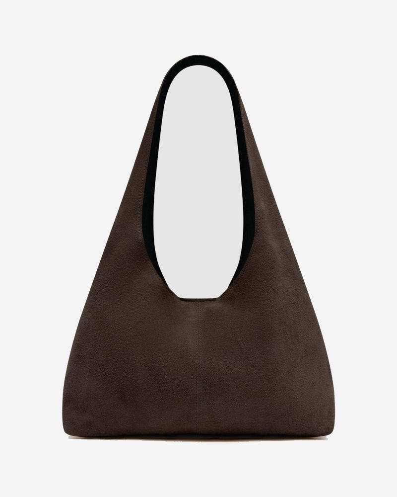 St Agni Suede Soft Bag - Coffee