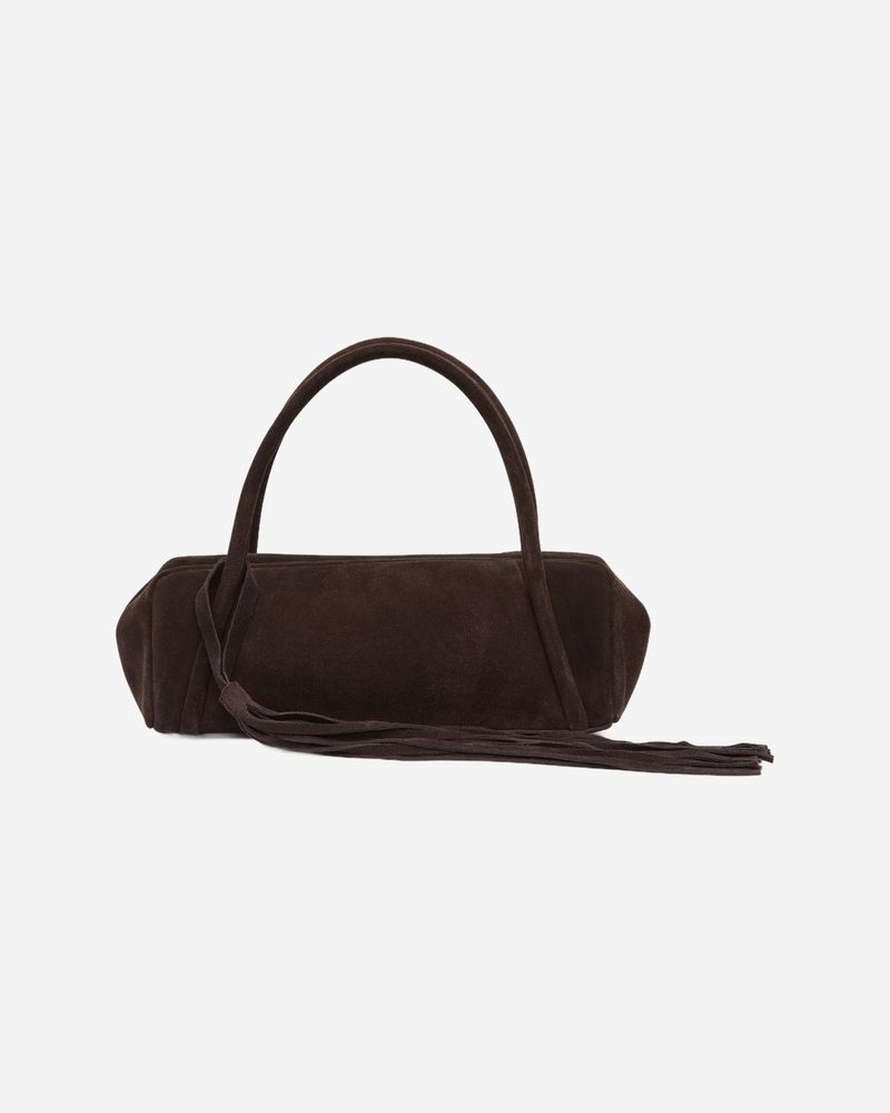 Bec & Bridge Devin Baguette Bag - Choc Suede