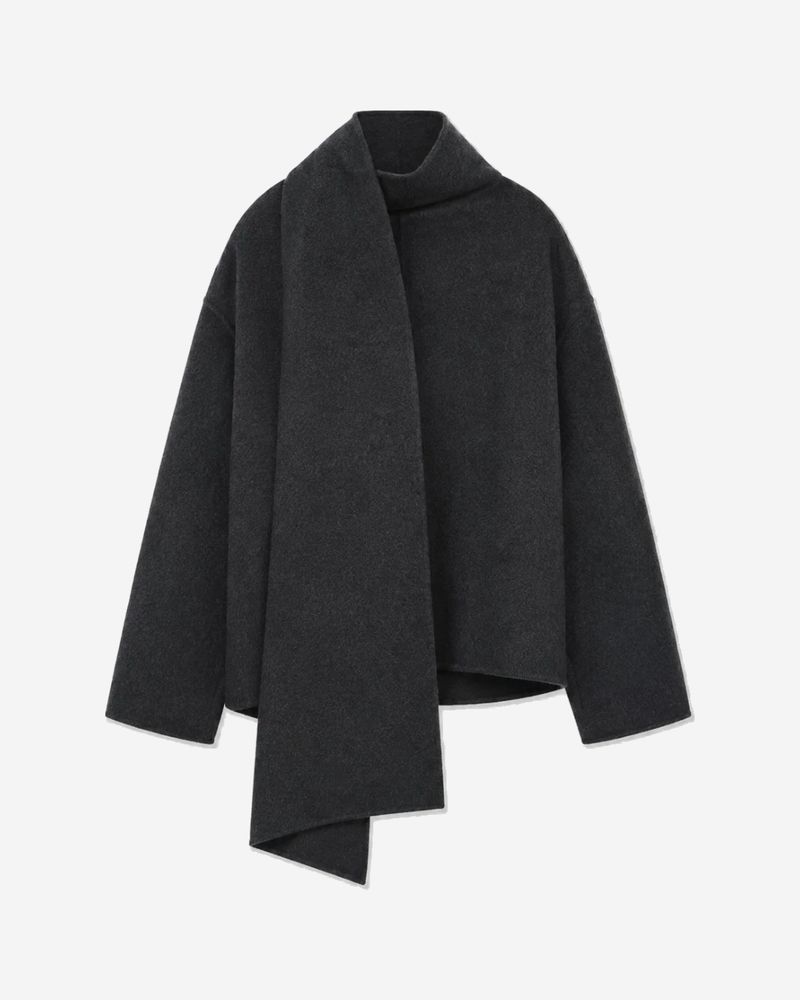 Bayse Noelle Short Coat - Dark Grey