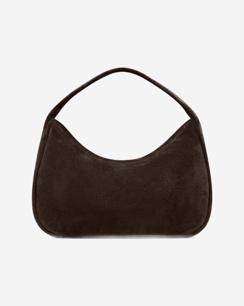 St Agni Suede Large Bon Bon Bag - Coffee