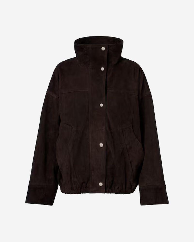 Róhe Rohe Suede Jacket Brown