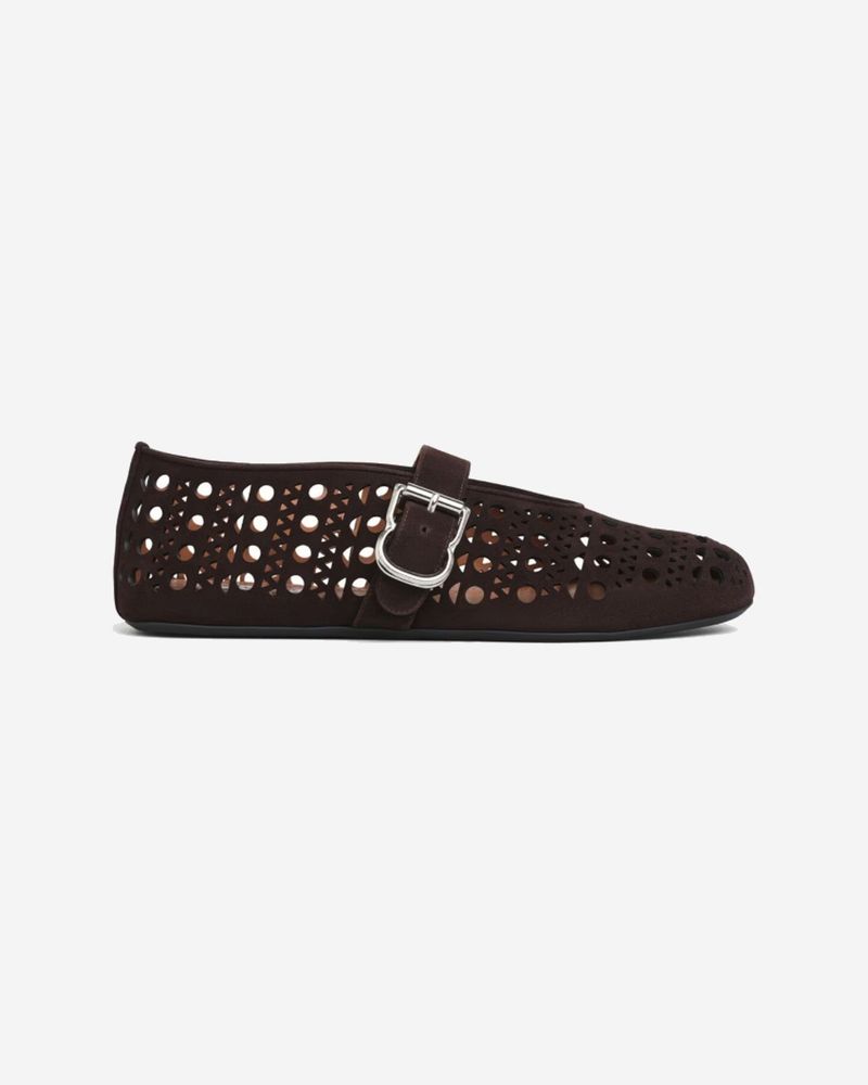 Alaïa Ballet Flats Vienne In Suede Aa3a029c0h