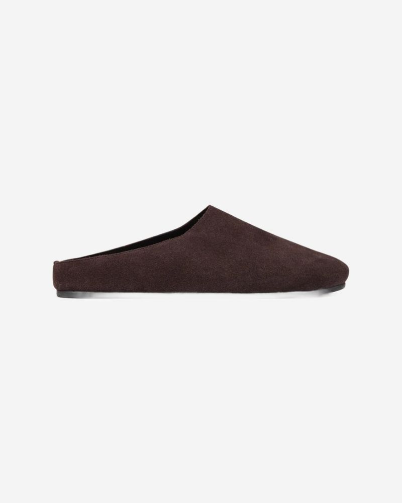 St Agni Suede Mule - Coffee